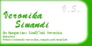 veronika simandi business card